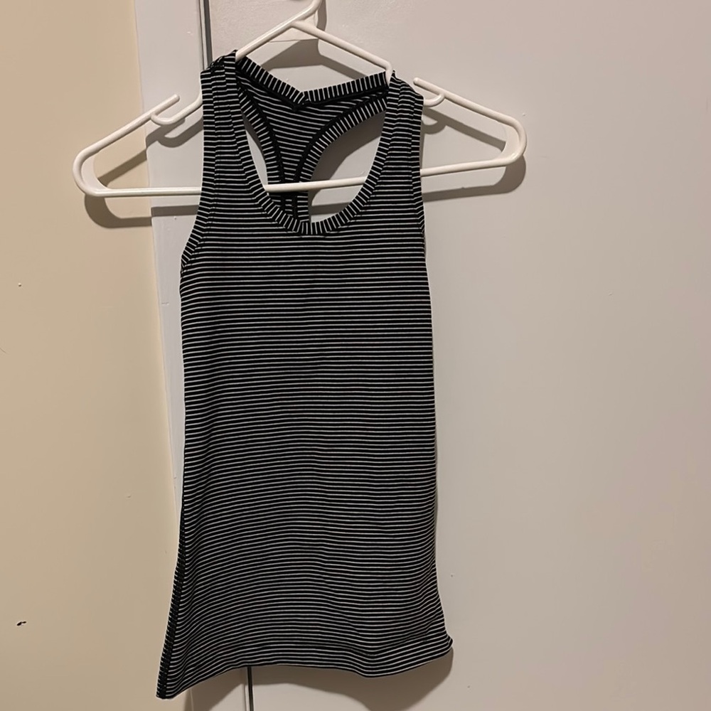 Lululemon Striped Black and White Women's Tank Top